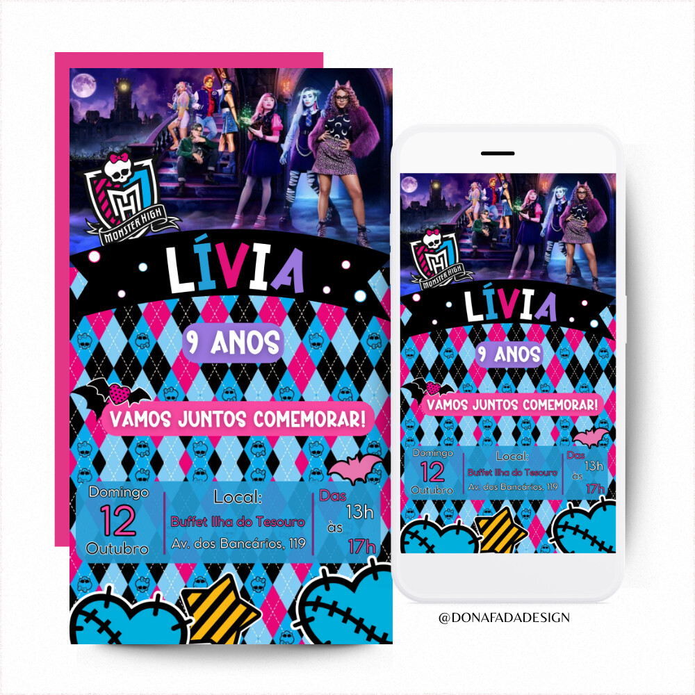 Convite Digital Monster High