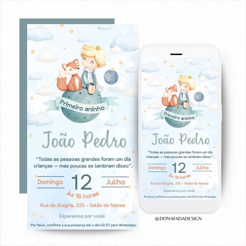 Convite Digital "O Pequeno Príncipe"