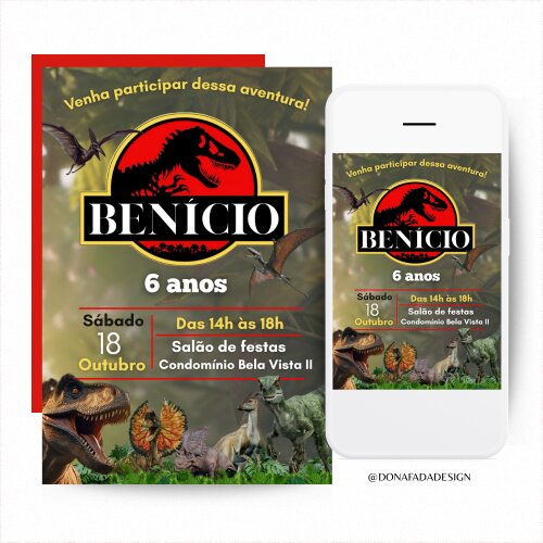 Convite Digital "Jurassic World"