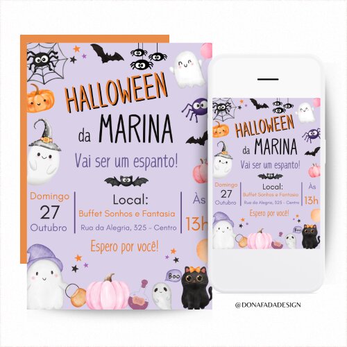 Convite Digital "Haloween"