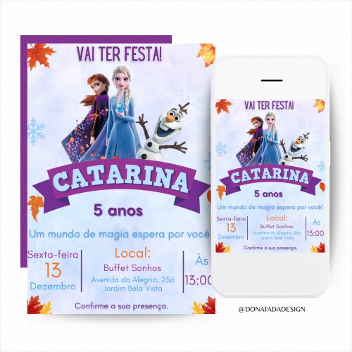 Convite Digital "Frozen 2"