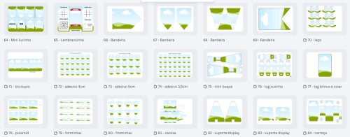 64 moldes no canva