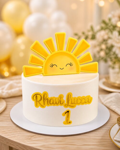 Topo de Bolo PeTOPO DE BOLO     Deixe a festa do seu pequeno ainda mais encantadora com esse Topo de Bolo Tema Raio Sol, delicado, alegre e perfeito para comemorar momentos especiais 🌞💛    Ideal para festas infantis, esse topper traz um design fofo e mode