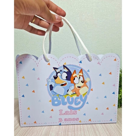 Sacola personalizada, Bluey, lembrancinha, sacola de doces - PEGU