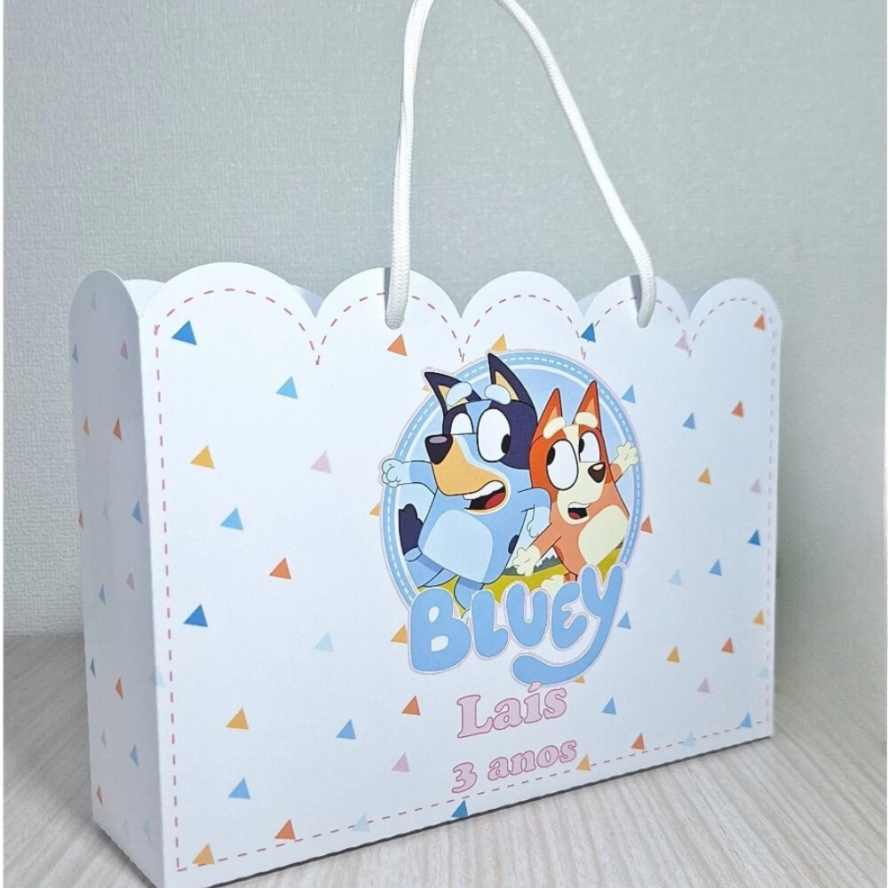 Sacola personalizada, Bluey, lembrancinha, sacola de doces - PEGU