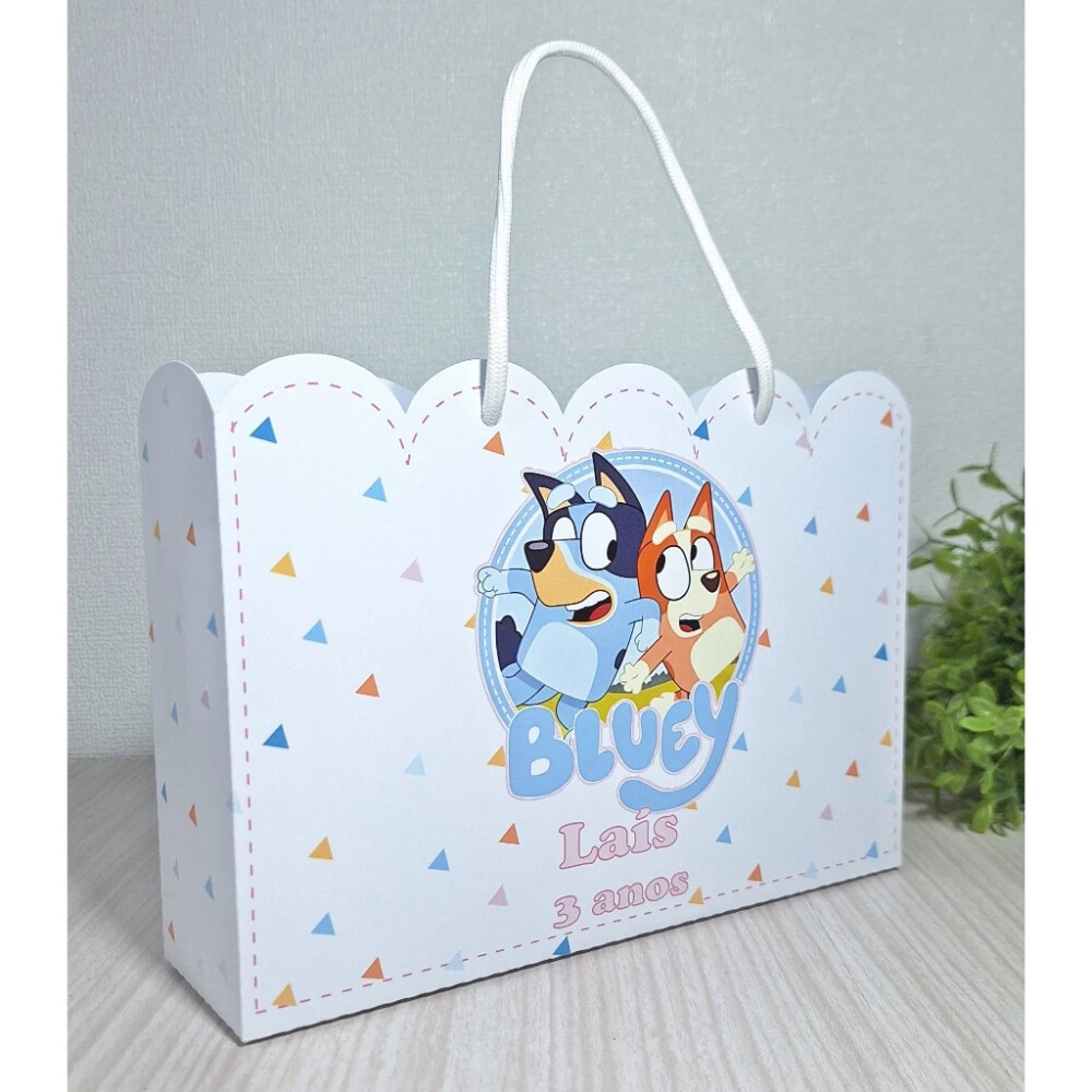 Sacola personalizada, Bluey, lembrancinha, sacola de doces - PEGU