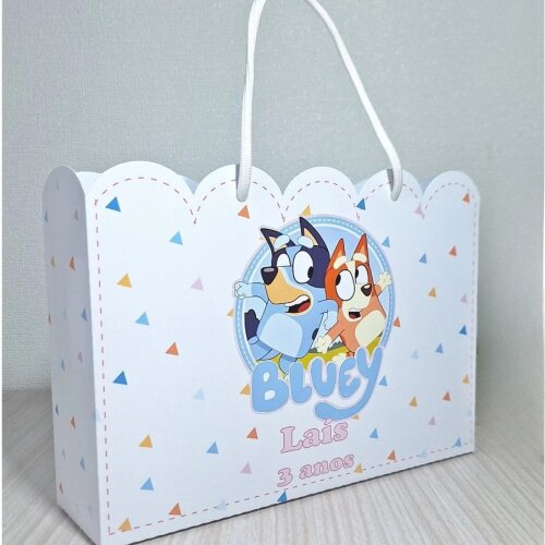 Sacola personalizada, Bluey, lembrancinha, sacola de doces - PEGU