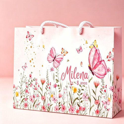 Sacola personalizada, Jardim, lembrancinha, sacola de doces - PEG