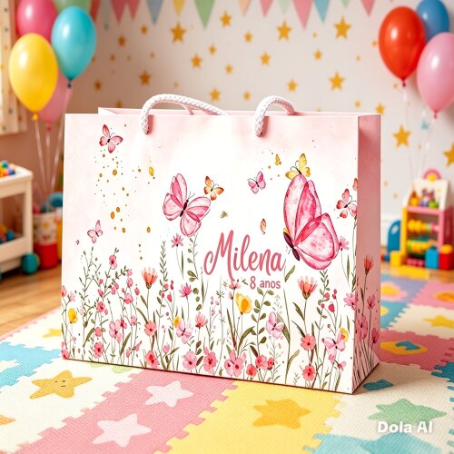 Sacola personalizada, Jardim, lembrancinha, sacola de doces - PEG