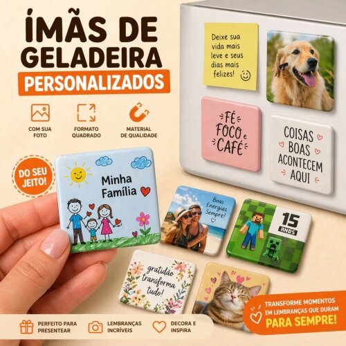 Imã com Foto Personalizado