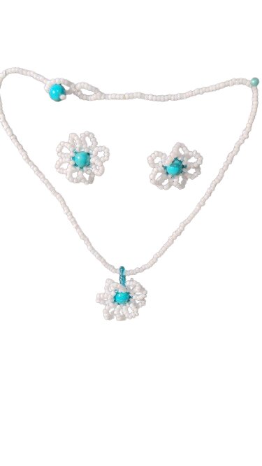 Conjunto Flor Miçangas