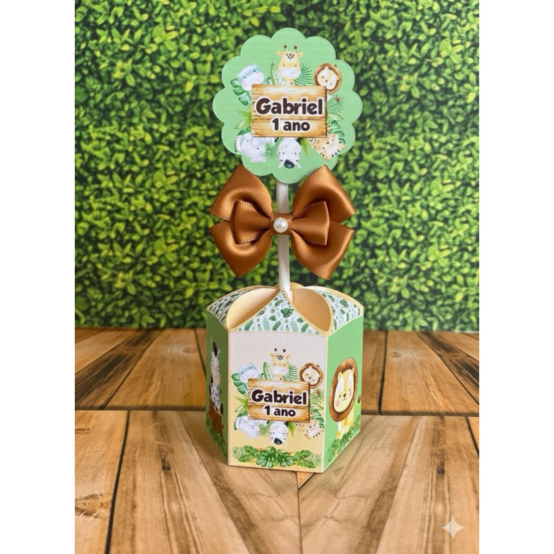 Centro de Mesa SEXTAVADO Personalizado Para Festa Lembrancinha (T