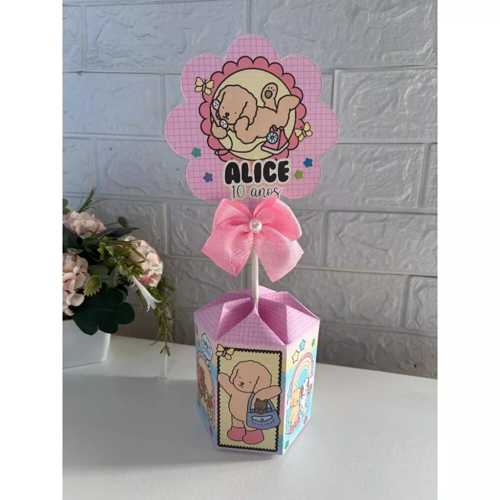 Centro de Mesa SEXTAVADO Personalizado Para Festa Lembrancinha (T