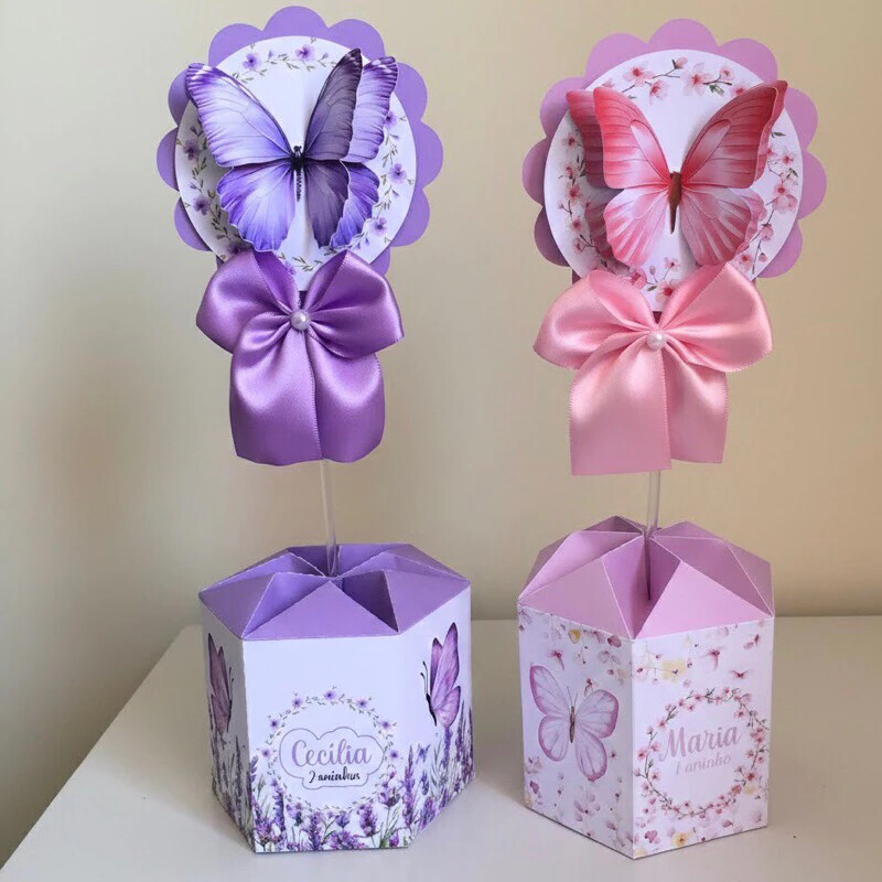 Centro de Mesa SEXTAVADO Personalizado Para Festa Lembrancinha (T