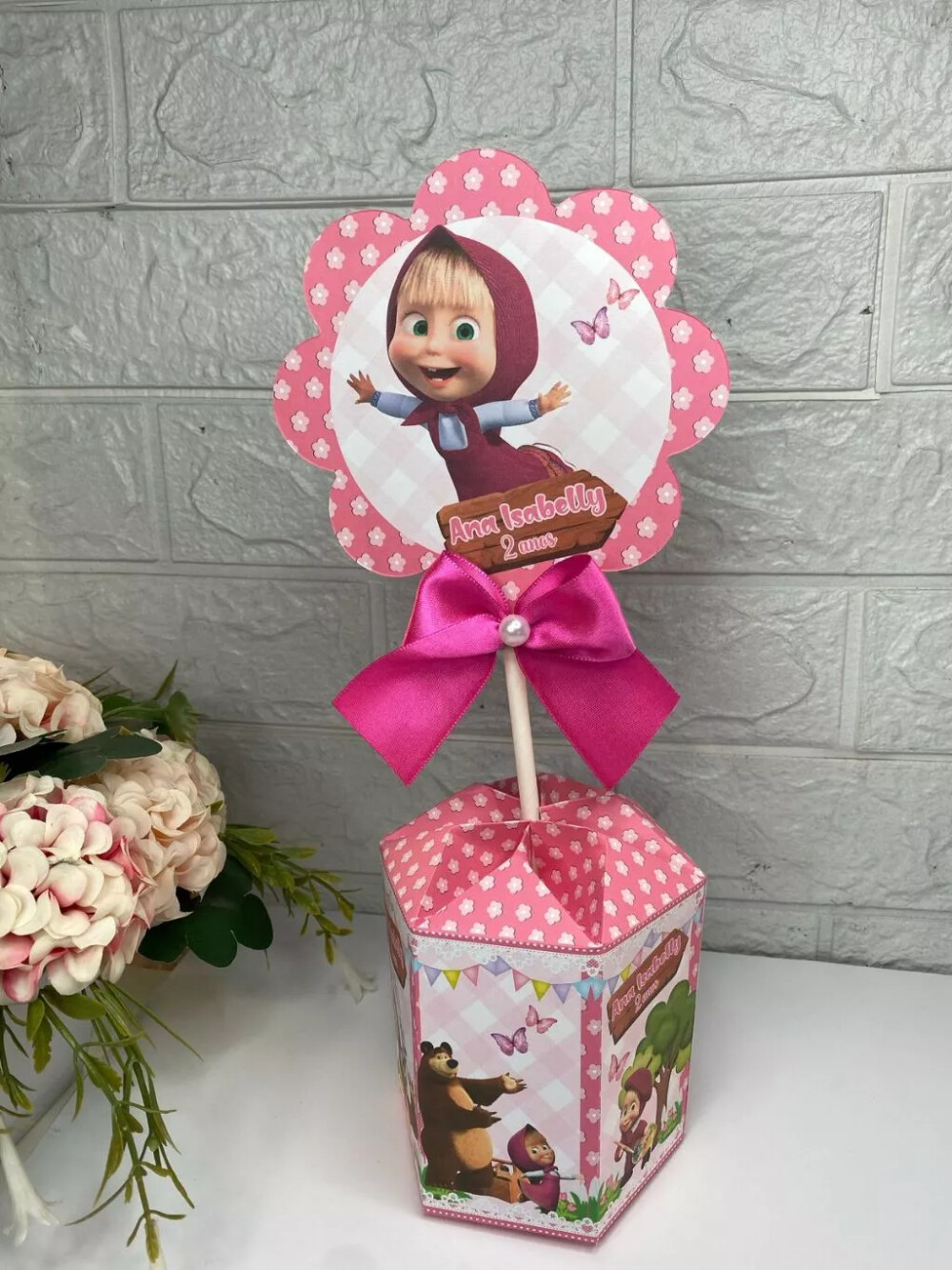 Centro de Mesa SEXTAVADO Personalizado Para Festa Lembrancinha (T