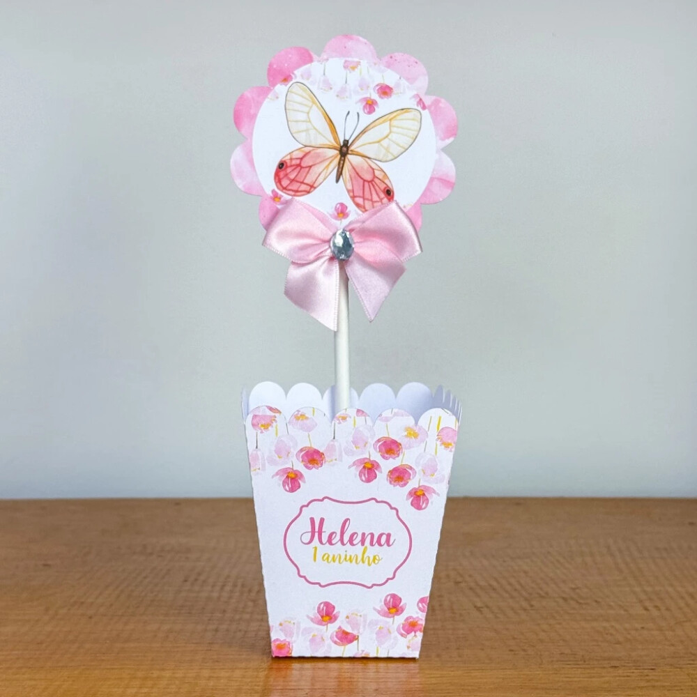 Centro de Mesa / Cachepô Personalizado/ Festa Aniversário (TODO