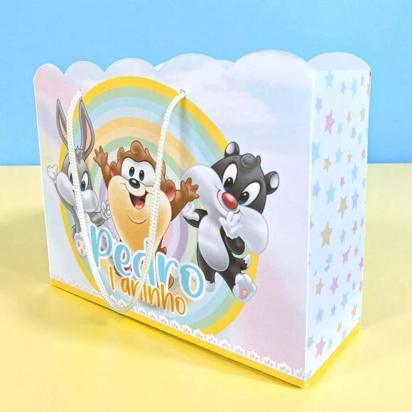 Sacolinha Personalizado (todos os Temas) 20X15X7 Já Colado