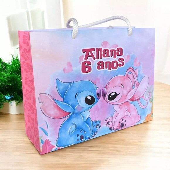 Sacolinha Personalizado (todos os Temas) 20X15X7 Já Colado