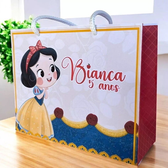 Sacolinha Personalizado (todos os Temas) 20X15X7 Já Colado