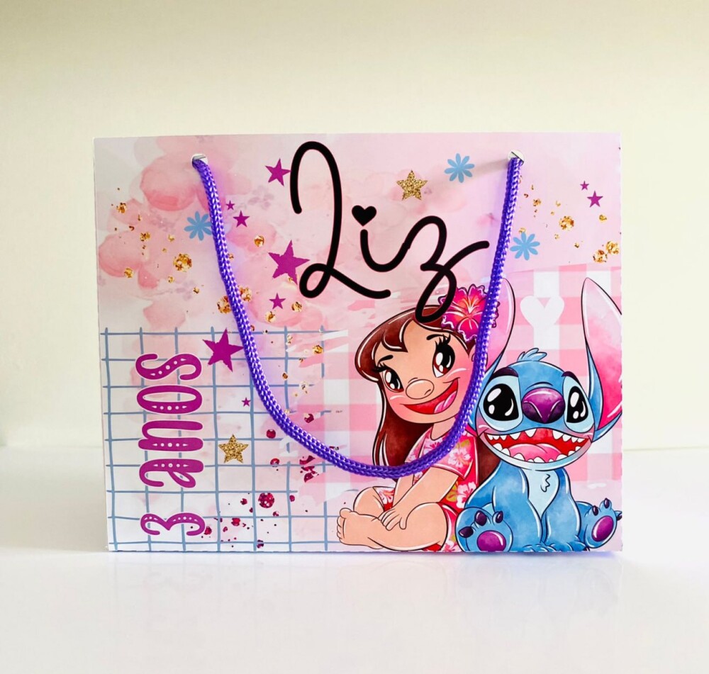 Sacolinha Personalizada stitch nome idade