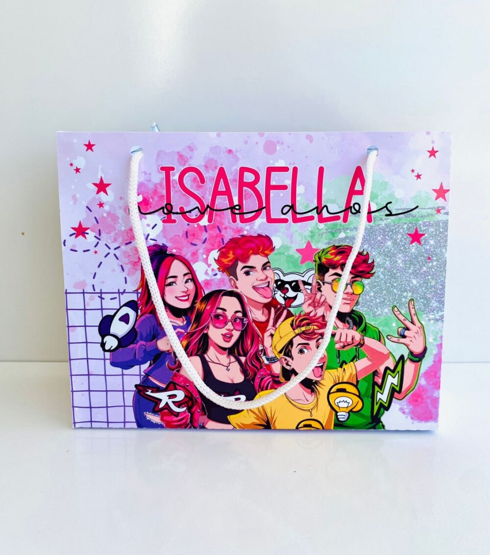 Sacolinha Personalizada Grupo dos rosas nome idade