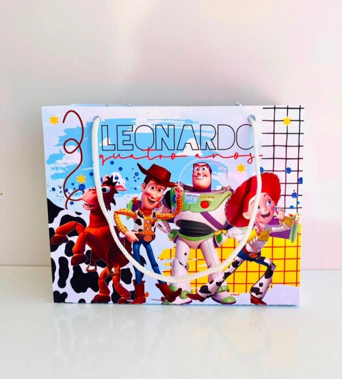 Sacolinha Personalizada toy story nome idade