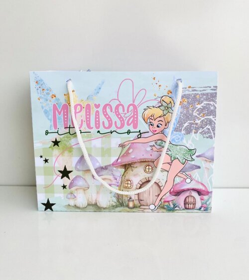 Sacolinha Personalizada Tinker Bell sininho nome idade