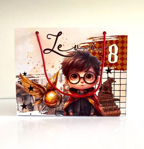 Sacolinha Personalizada Harry Potter  nome idade -