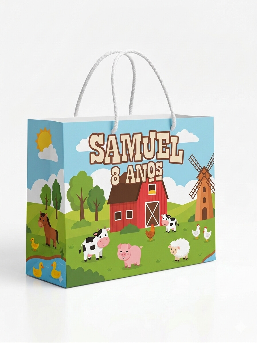 Sacolas Personalizadas Exclusivas para a Sua Festa!