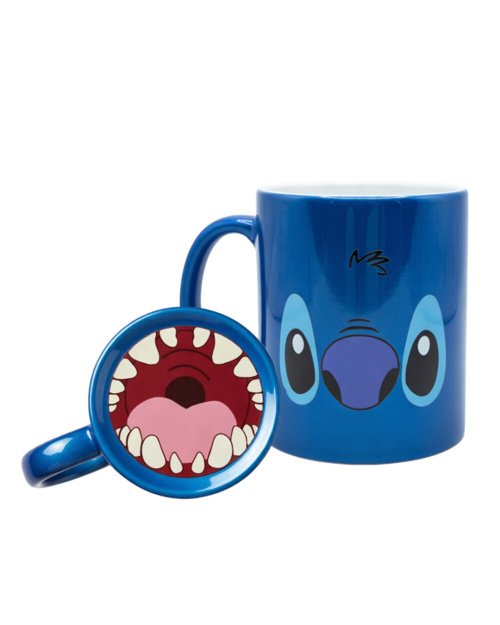 Caneca Divertida Stitch ou Angel - Fundo Surpresa com Boca (Prese