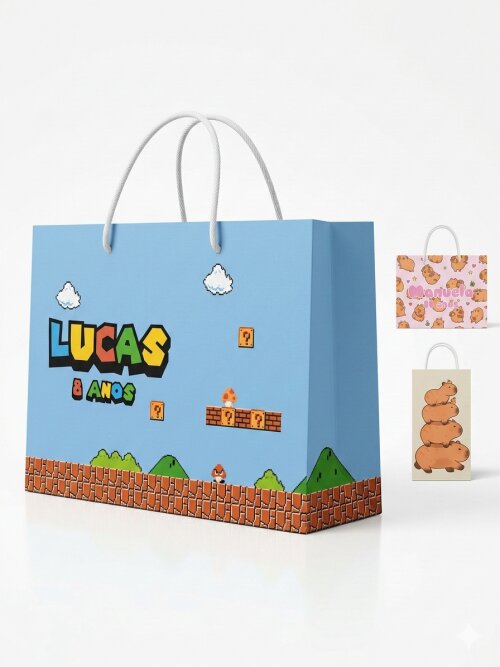 Sacolas Personalizadas Exclusivas para a Sua Festa!