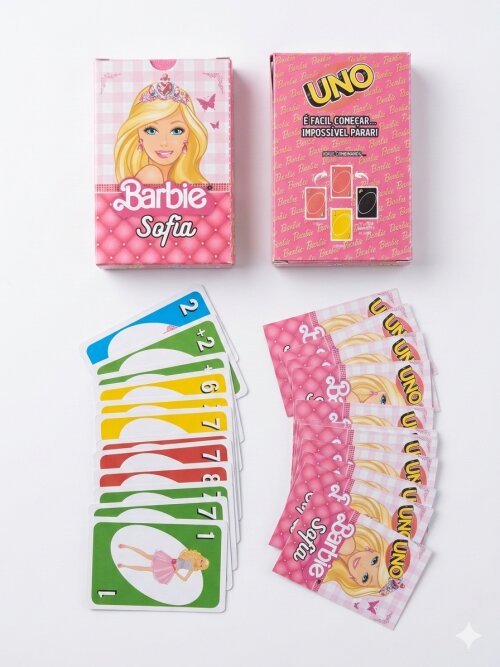 Jogo Estilo Uno Personalizado - Qualquer Tema (63 Cartas)