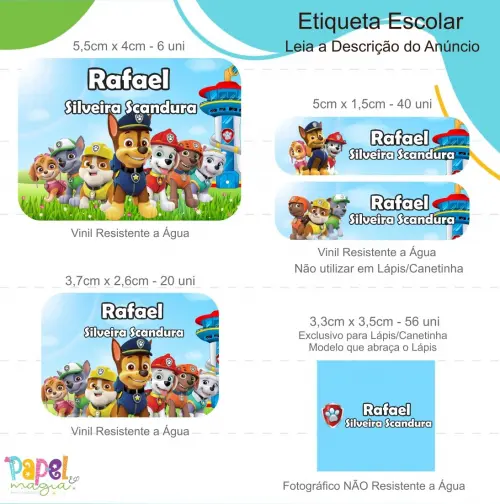 Etiqueta Escolar - Volta as Aulas