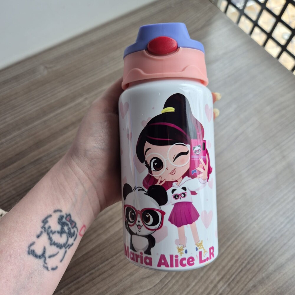 Garrafa Squeeze Infantil - Luluca - 500ml Aluminio