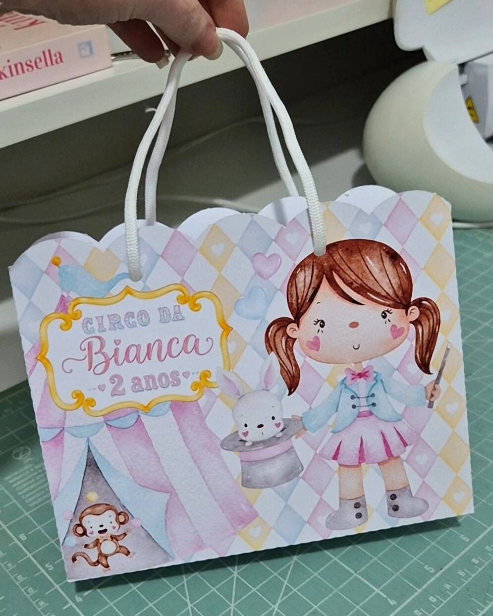 Sacolinha Personalizada - Lembrancinha Infantil - 18x14x6cm - Cir