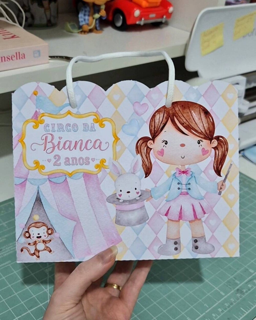 Sacolinha Personalizada - Lembrancinha Infantil - 18x14x6cm - Cir