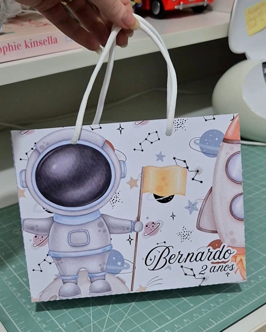 Sacolinha Personalizada - Lembrancinha Infantil - 18x14x6cm - Ast