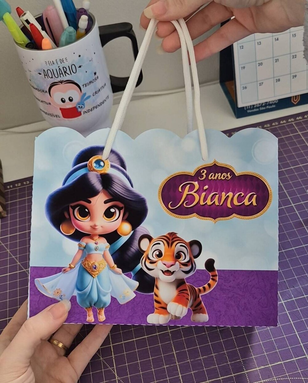 Sacolinha Personalizada - Lembrancinha Infantil - 18x14x6cm - Jas