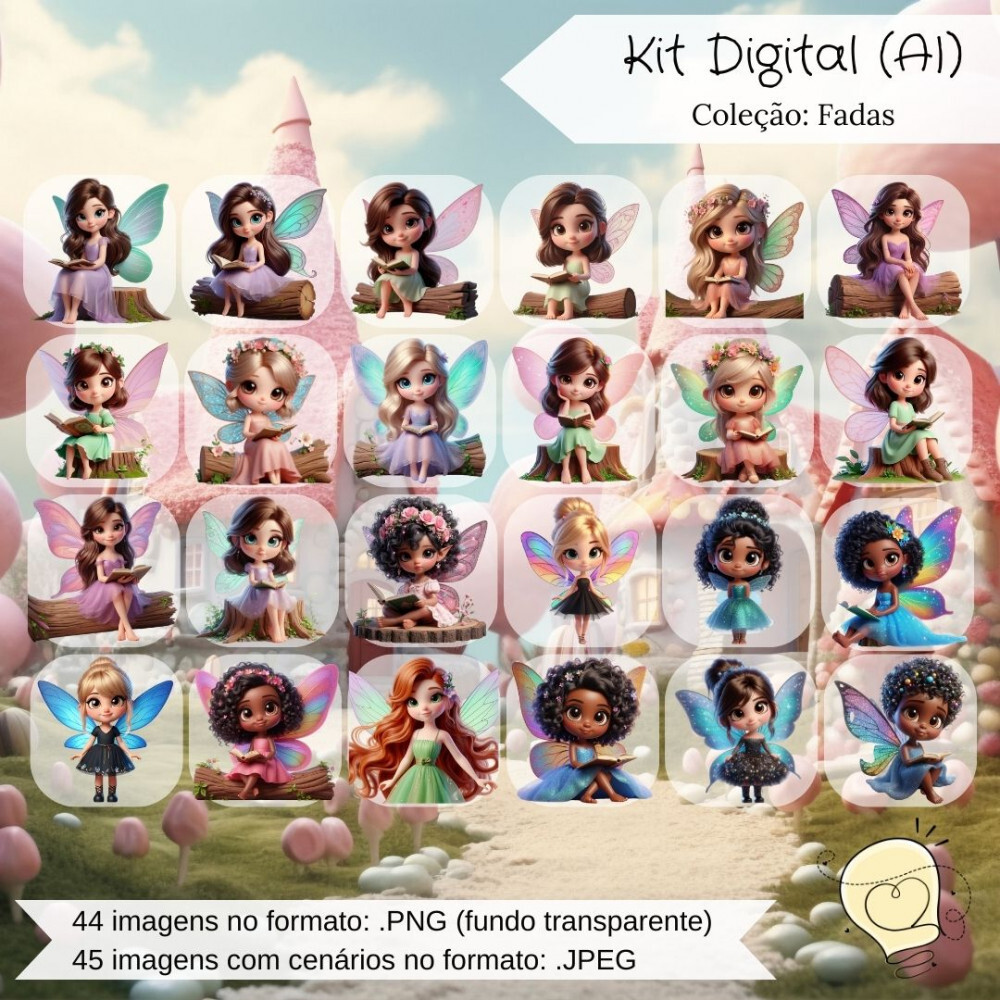 Kit Digital - Fadas (ai) - Envio Imediato