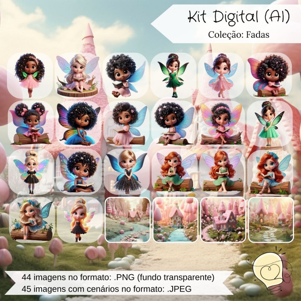 Kit Digital - Fadas (ai) - Envio Imediato