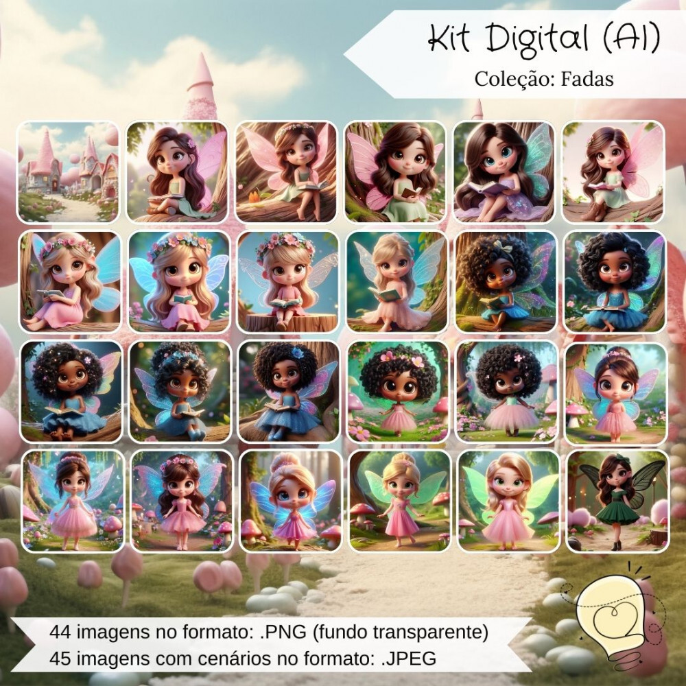 Kit Digital - Fadas (ai) - Envio Imediato