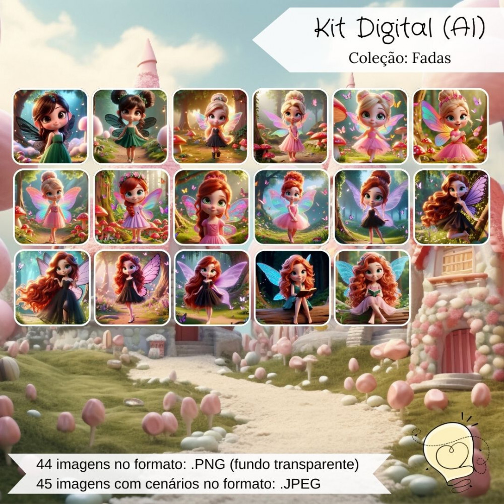Kit Digital - Fadas (ai) - Envio Imediato