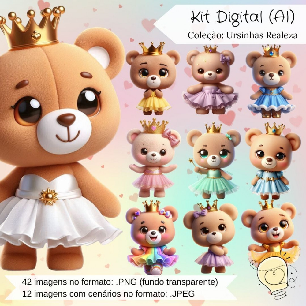 Kit Digital - Ursinha Realeza (ai) - Envio Imediato