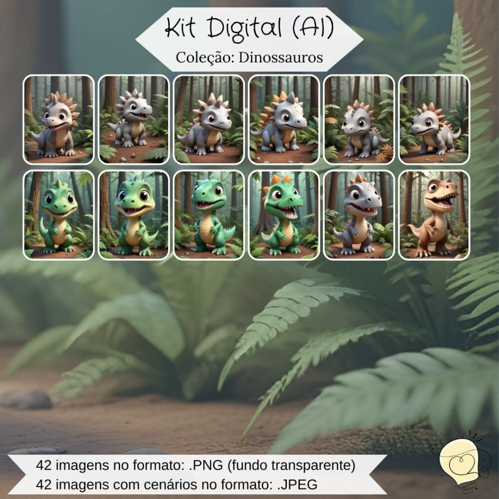 Kit Digital - Dinossauros (ai) - Envio Imediato