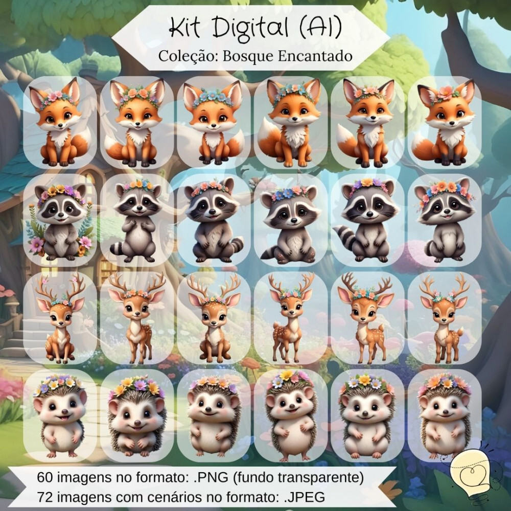 Kit Digital - Bosque Encantado e Floresta (ai) - Envio Imediato