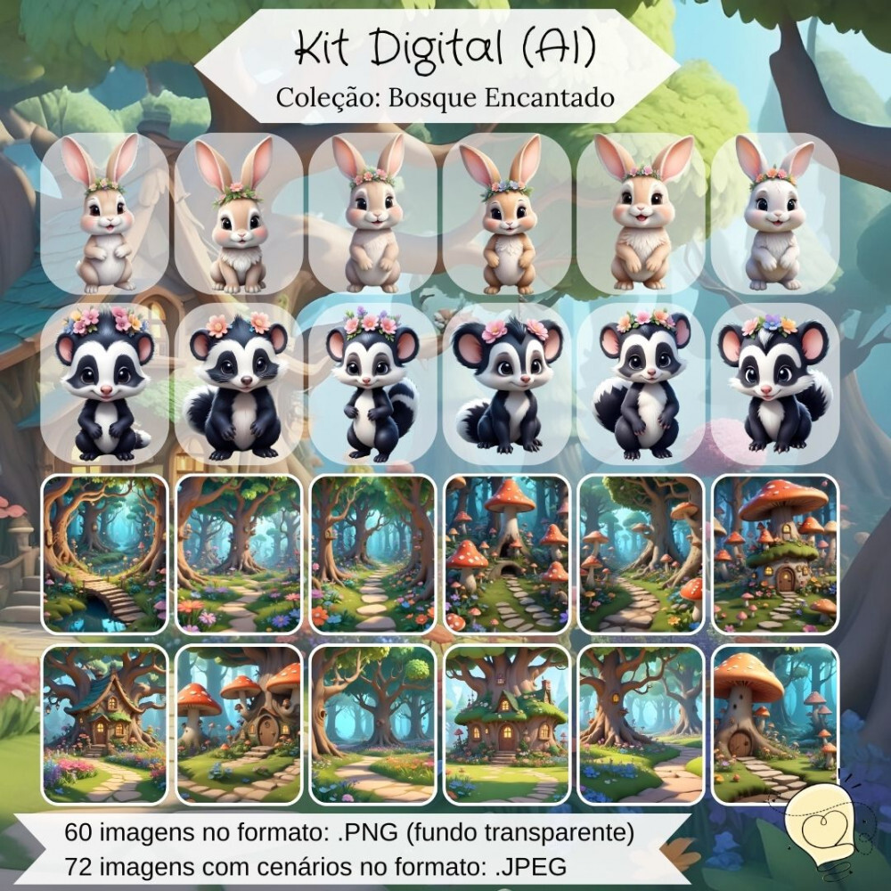 Kit Digital - Bosque Encantado e Floresta (ai) - Envio Imediato