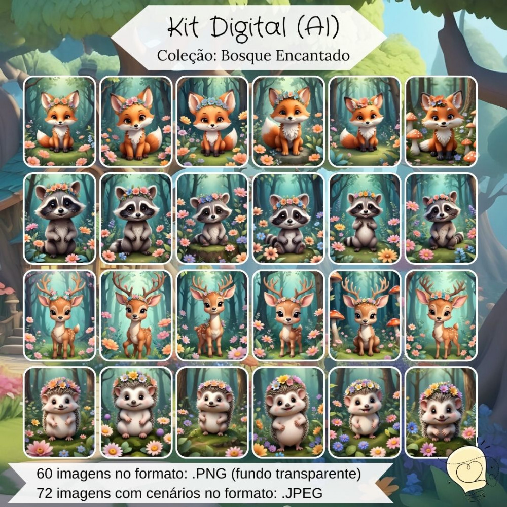 Kit Digital - Bosque Encantado e Floresta (ai) - Envio Imediato