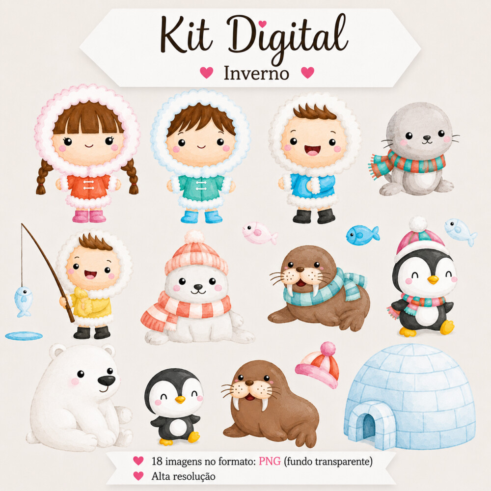 Kit Digital - Inverno - Envio Imediato