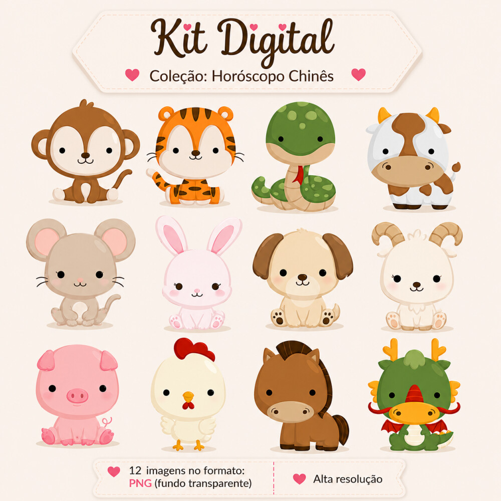 Kit Digital - Horóscopo Chinês - Envio Imediato