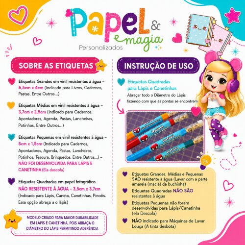 Etiqueta Escolar - Barbie - 122unid